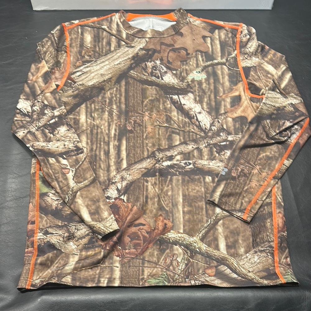 Russell Athletic Brown and Orange Long Sleeve Tee